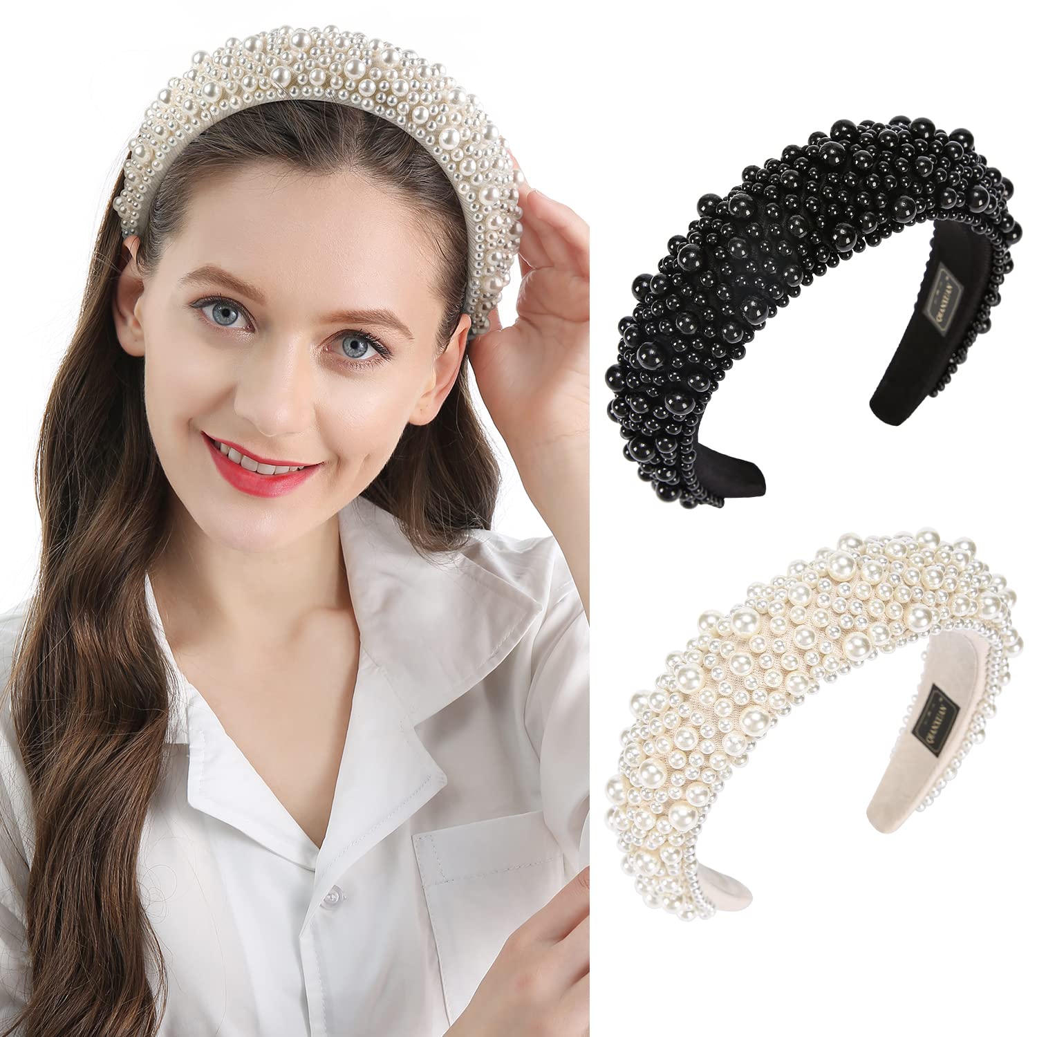 Amazon.com : QIANXUAN Fashion Headbands For Women's Hair White